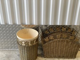 Wicker Bathroom Set 