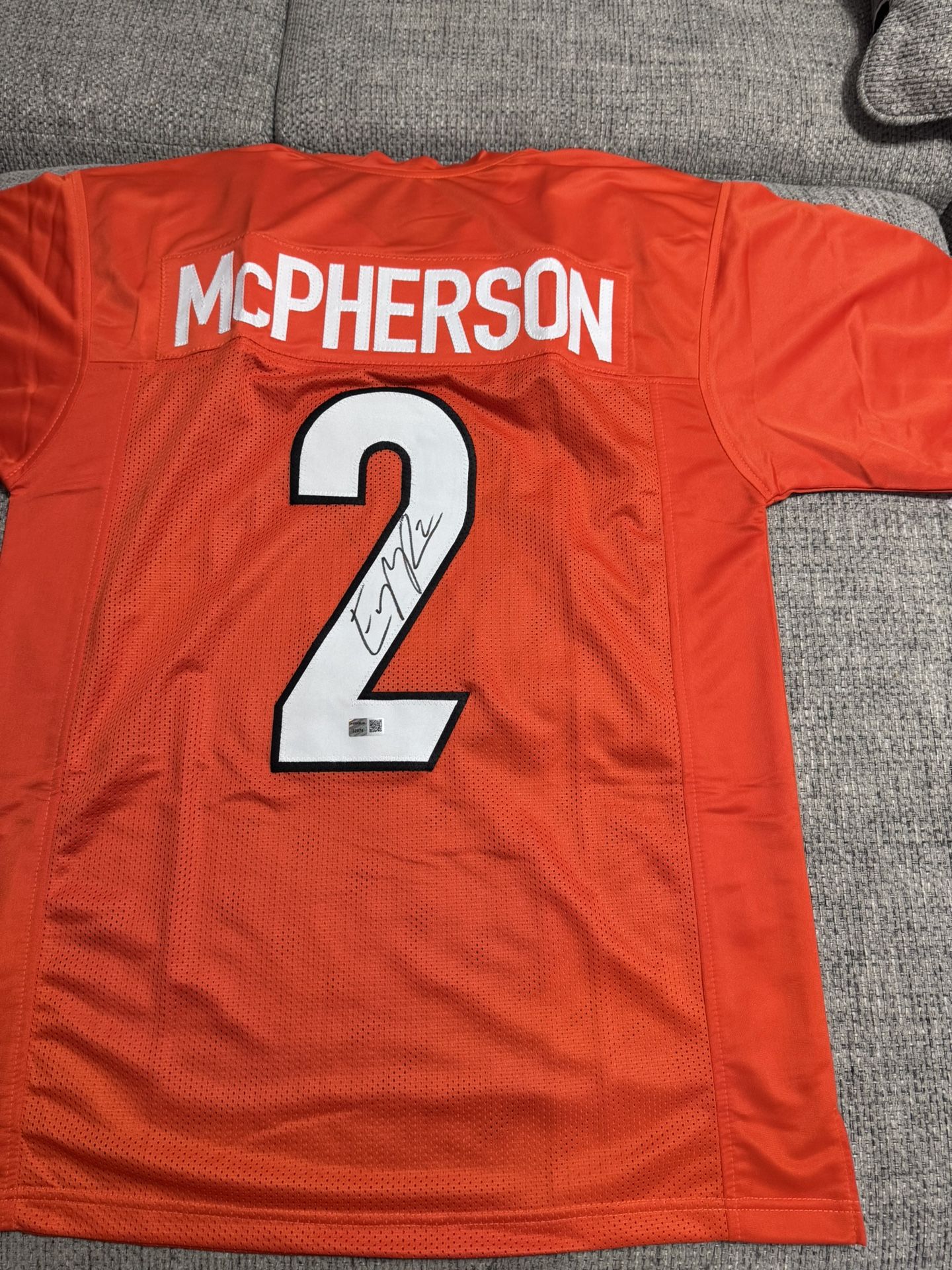 Evan McPherson Signed Autograpn Custom Jersey- Metabilia Coa- Cincinnati Bengals