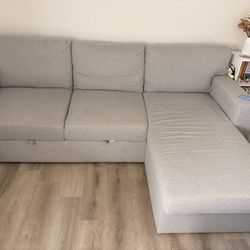 IKEA Sectional, Sleeper With Chaise Storage Couch Sofá