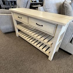 White Farmhouse Sofa Table
