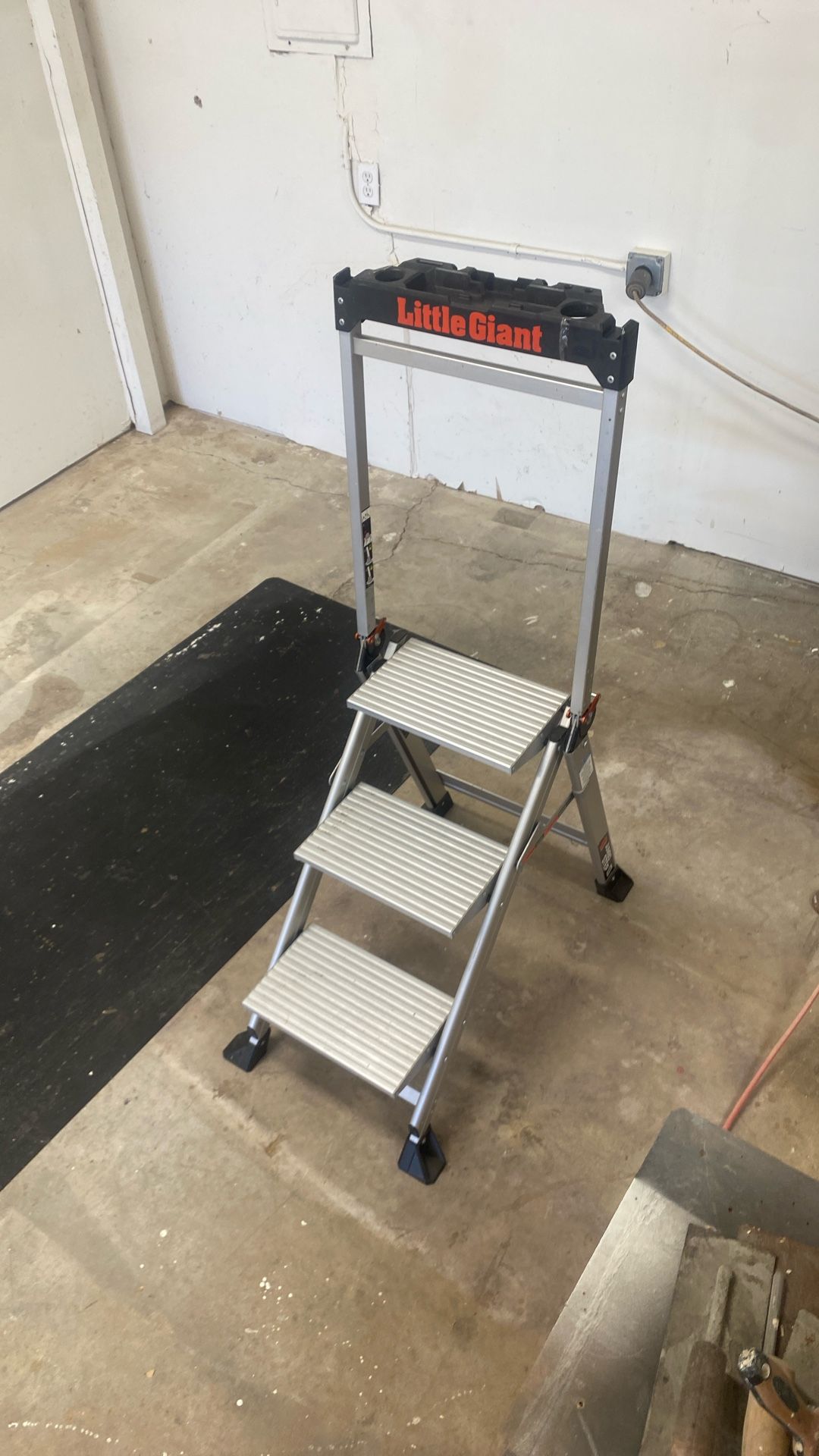 Little Giant Three Step Ladder With Tool Tray On Top