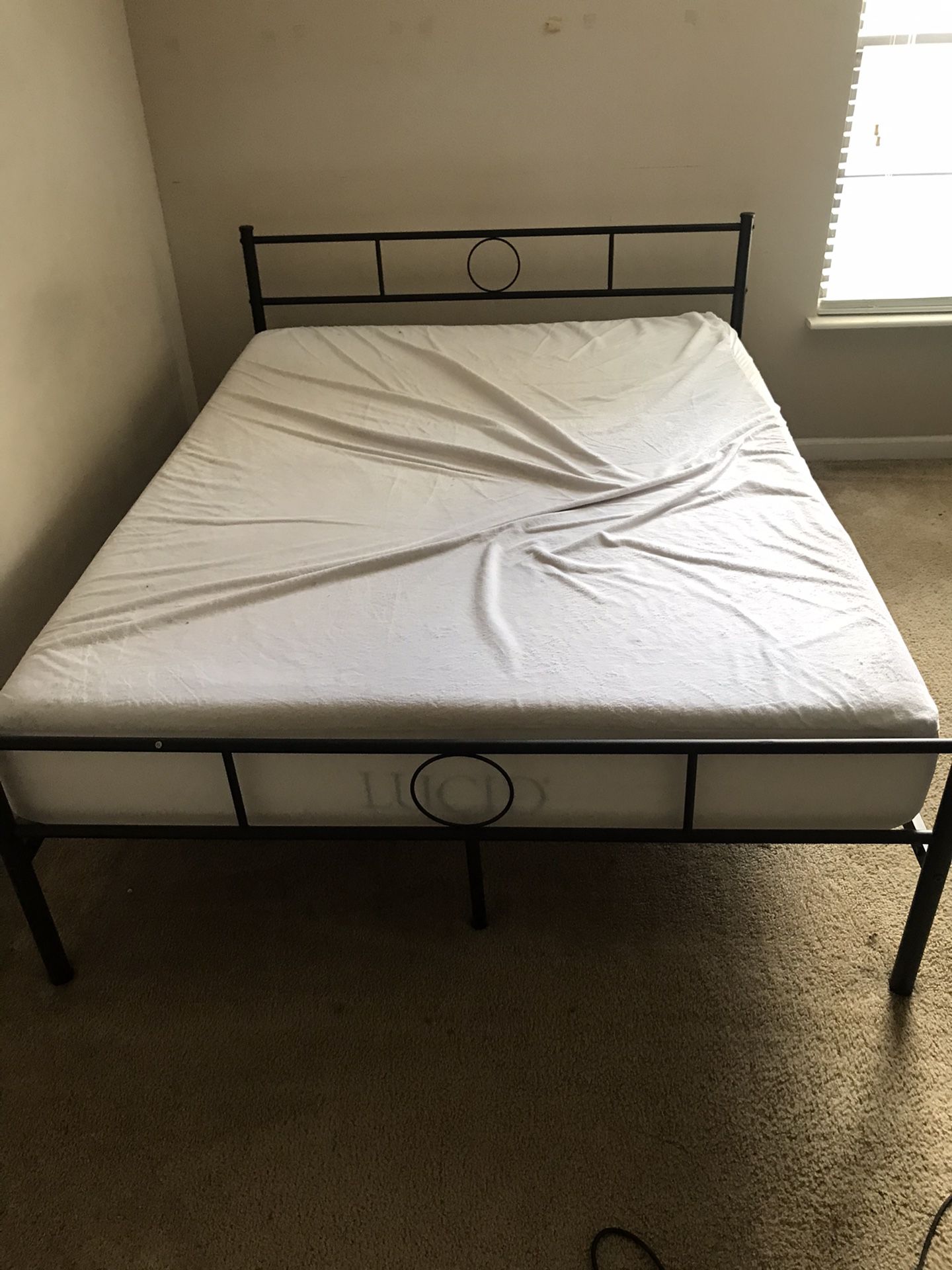 Greenforest bed frame and Lucid Matress; offload by 9/30, 10 am deadline.