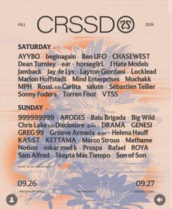 1x 2-Day GA CRSSD 2026 $420