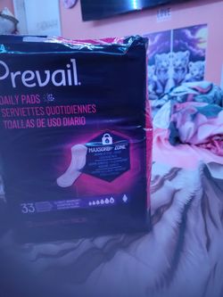 Prevail daily pads size 6 there are 33 in a package I have 5 package s $5 each