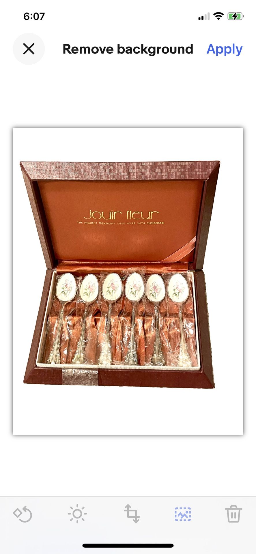 Jouir Fleur Cloisonné Spoon Set