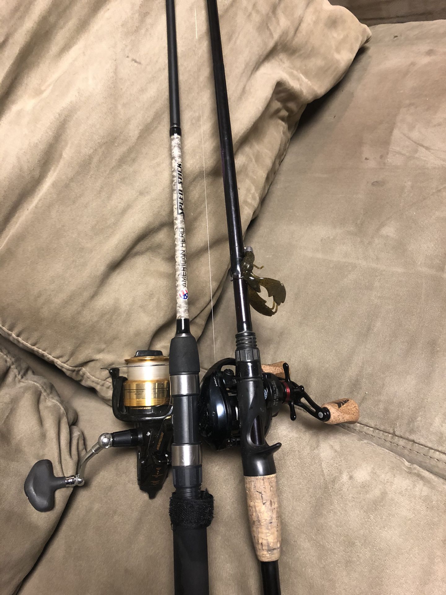 Fishing rods, St Croix, Shimano, Kastking, Lew’s