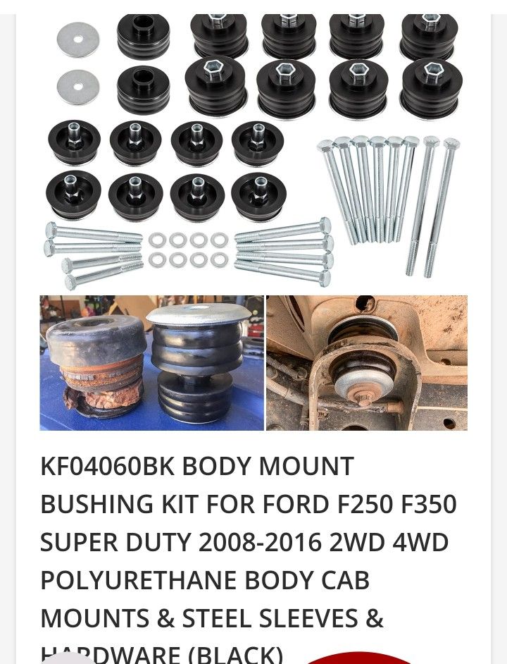 BODY MOUNT BUSHING KIT FOR FORD F250 08TO16