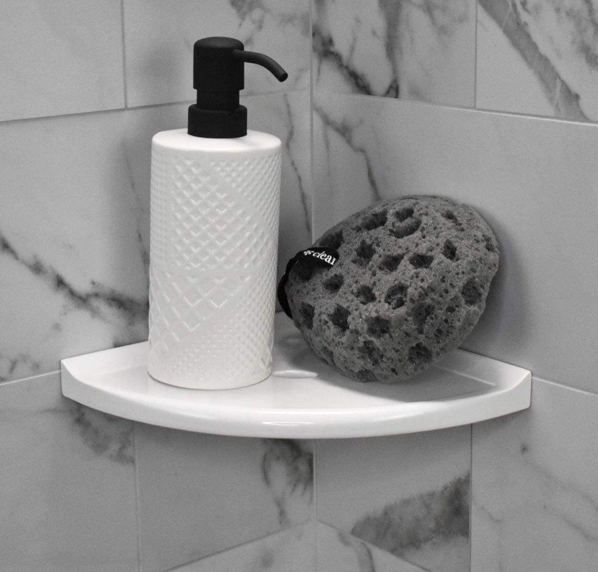 Questech Décor 8 Inch Corner Shower Shelf Bathroom