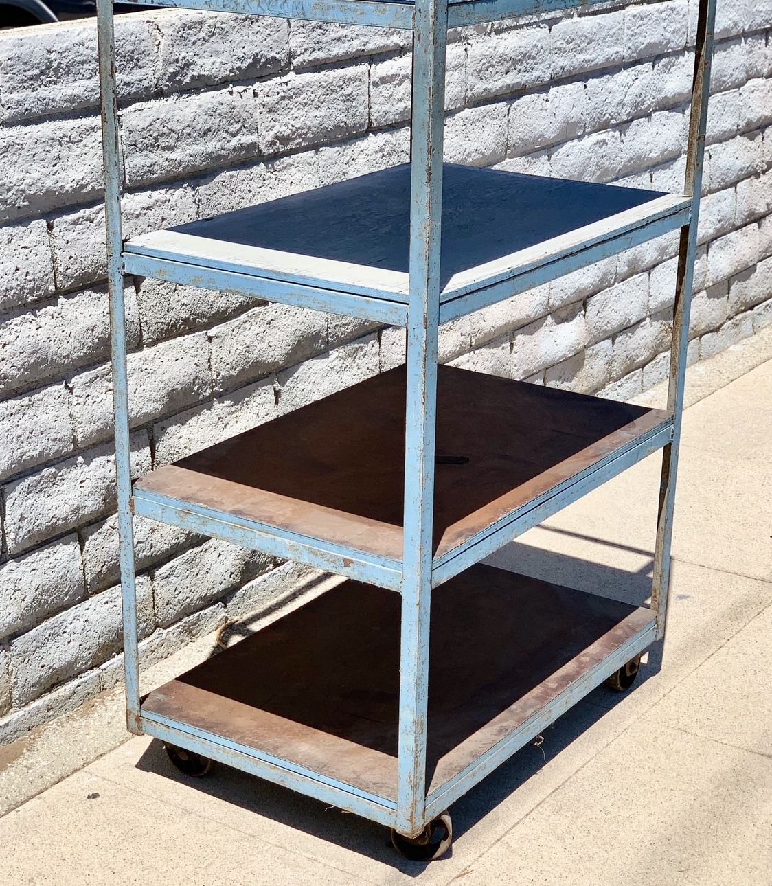 Vintage MCM Stockroom 1960s Shelving Unit Industrial Furniture 