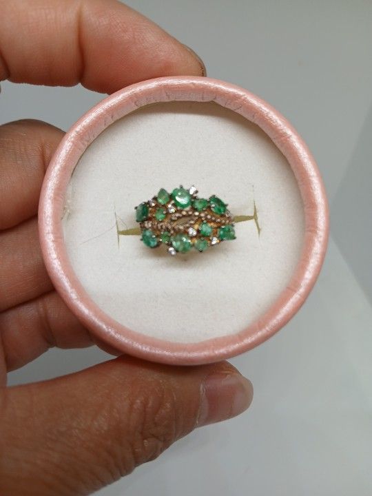 Sale!Size 6s925 Emerald Ring Top Size 17x12mm
