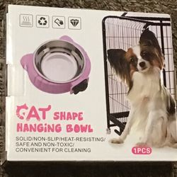 Cat Shaped Hanging Pet Bowl