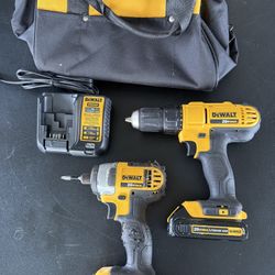 20V MAX Cordless Drill/Impact 2 Tool Combo Kit with (2) 20V 1.3Ah Batteries, Charger, and Bag
