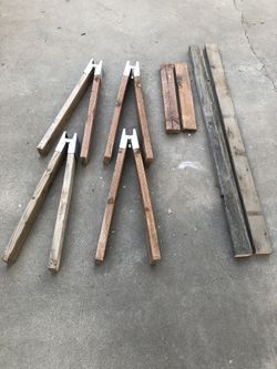 Sawhorses- Pair Set Up As Table Top Stands Too