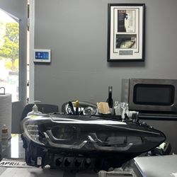 BMW I4 G22/G23 OEM CHROME RIGHT PASSENGER LED HEADLIGHT HOUSING 2021-2024