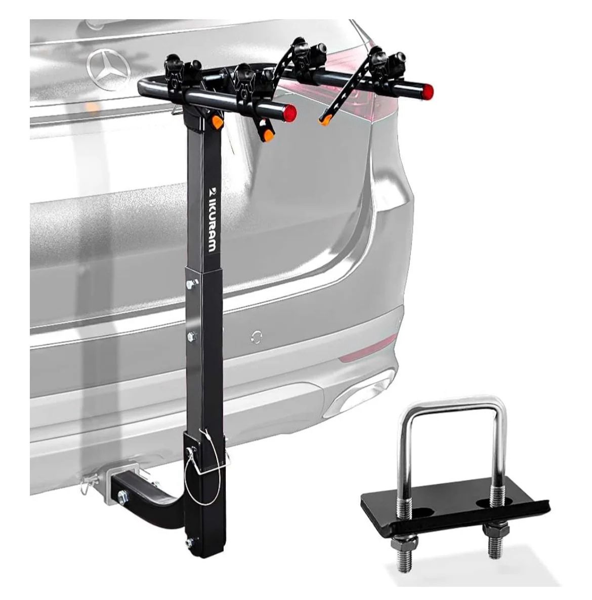 2 Bike Rack Bicycle Carrier Racks Hitch Mount Double Foldable Rack for Cars Truck SUV Fits 2" Hitch Receiver