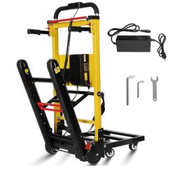 Electric Stair Climbing Hand Trucks Moving Heavy Objects Up and Down Stairs Effortless, 441 lbs Max Load Capacity, Folding Stair Climbing Dolly with R