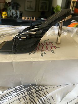 Olivia Miller Black Strappy Heeled Sandal