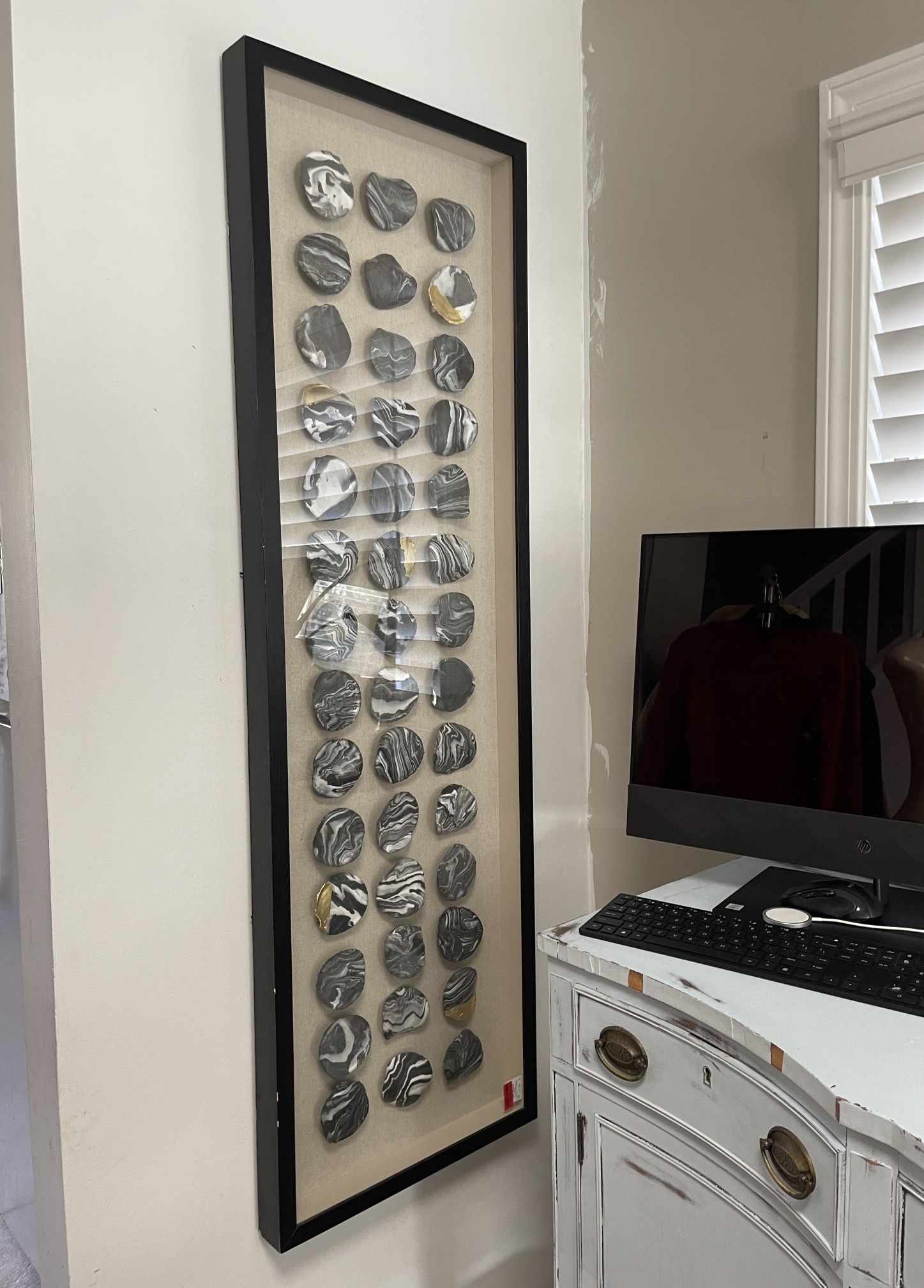 Shadow Box Shell Art Large Wall Decor Picture