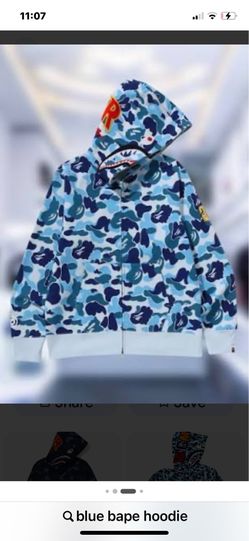 Blue bape hoodie