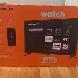 Onn 32 “ Smart TV with Roku (brand New)