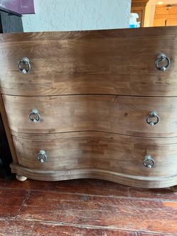 Gorgeous farmhouse modern style wood vanity.
