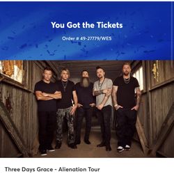Three days grace tickets 