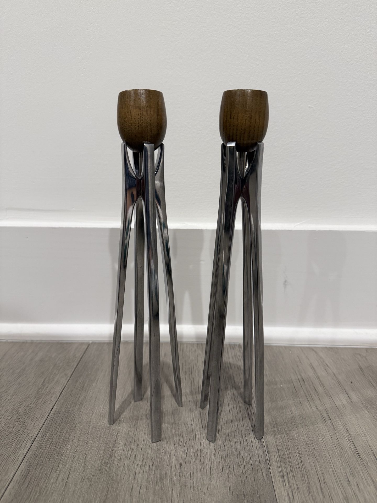 Candle holders by Nambe
