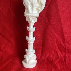 Vintage 11.75 Inch Alabaster Greek Elephant Statue Imported From Greece