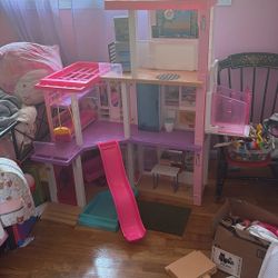 Barbie Doll House, furniture & Dolls