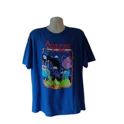 Adventure Time men's blue short-sleeve graphic t-shirt size XL