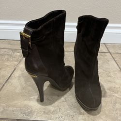 Michael Kors Brown Suede Ankle Boots