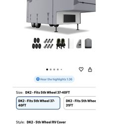 DikaSun Fithwheel RV Cover 37-40ft With 7-PLy Layer New!