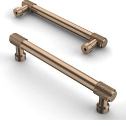 Asidrama 10 Pack 6 Inch Champagne Bronze Cabinet Pulls Knurled Cabinet Handles