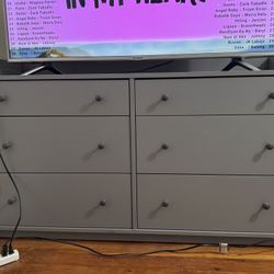 Used ikea dresser gray 33in Height X 54in Width