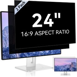 Open box MAMOL[2 Pack] 24 Inch Computer Privacy Screen for 16:9 Aspect Ratio Widescreen Monitor, Eye Protection Anti Glare Blue Light Computer Monitor