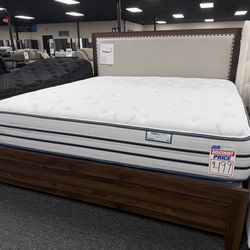 King Size Bed . Therapedic Mattress & Box Springs Set. Delivery & Set Up Available