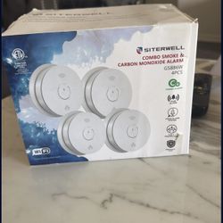  4-pack of Siterwell Combo Smoke & Carbon Monoxide Alarms, model GS886W