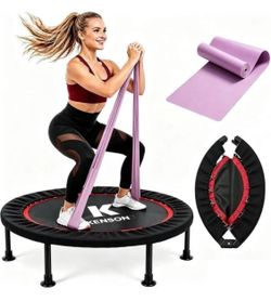 40" Mini Rebounder Fitness Trampoline with Springs New, Open Box 330 Pound Capacity