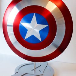 Metal Captain America shield With Stand