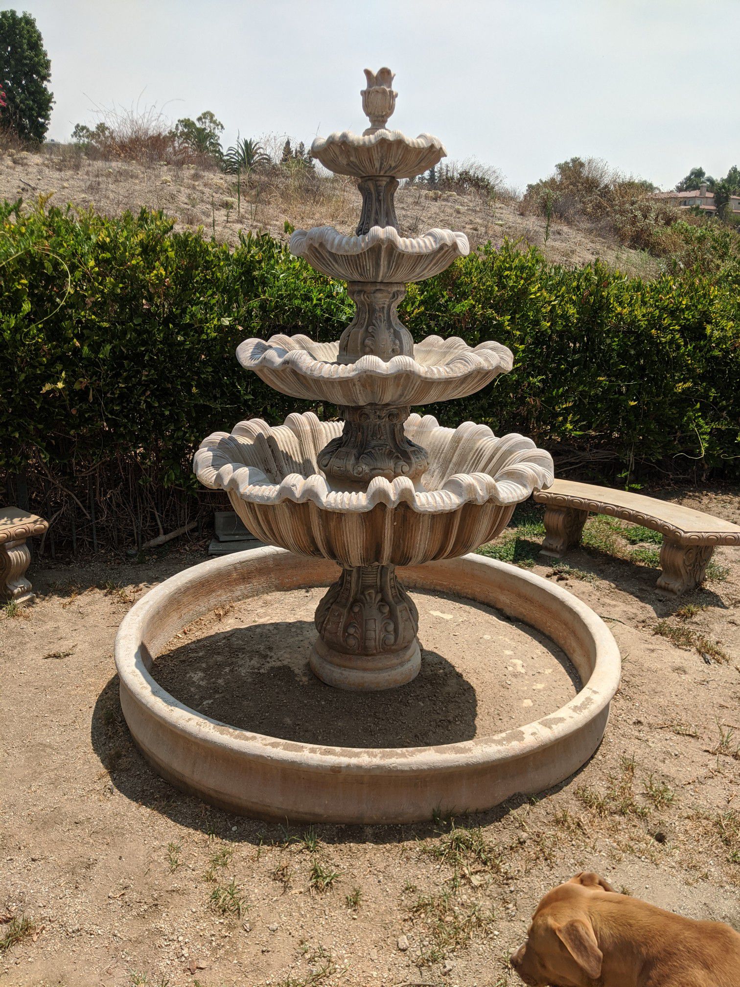 7 ' Water fountain with Concrete branches