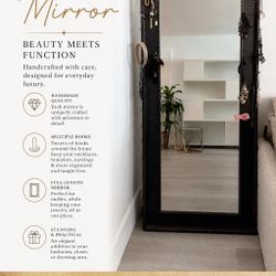 Mirror With A Lot Of jewellery Hooks - Handmade 
