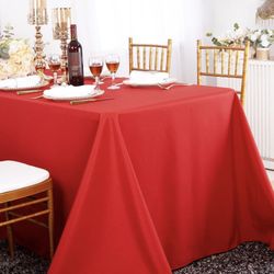 Elegant Red Tablecloth For Dining 