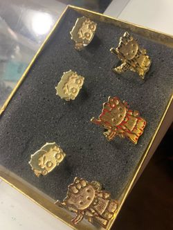 Gold plated rings! Betty and hello kitty