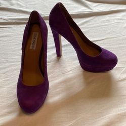 Steve Madden Purple Suede Beasst Pumps 9.5

