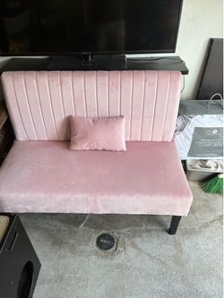 Pink futon