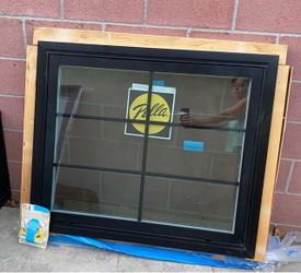 Brand-new Pella exterior fiberglass awning window for sale.