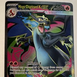 2025 Pokemon Mega Charizard X ex 109/094 Me02: Phantasmal Flames Holo
