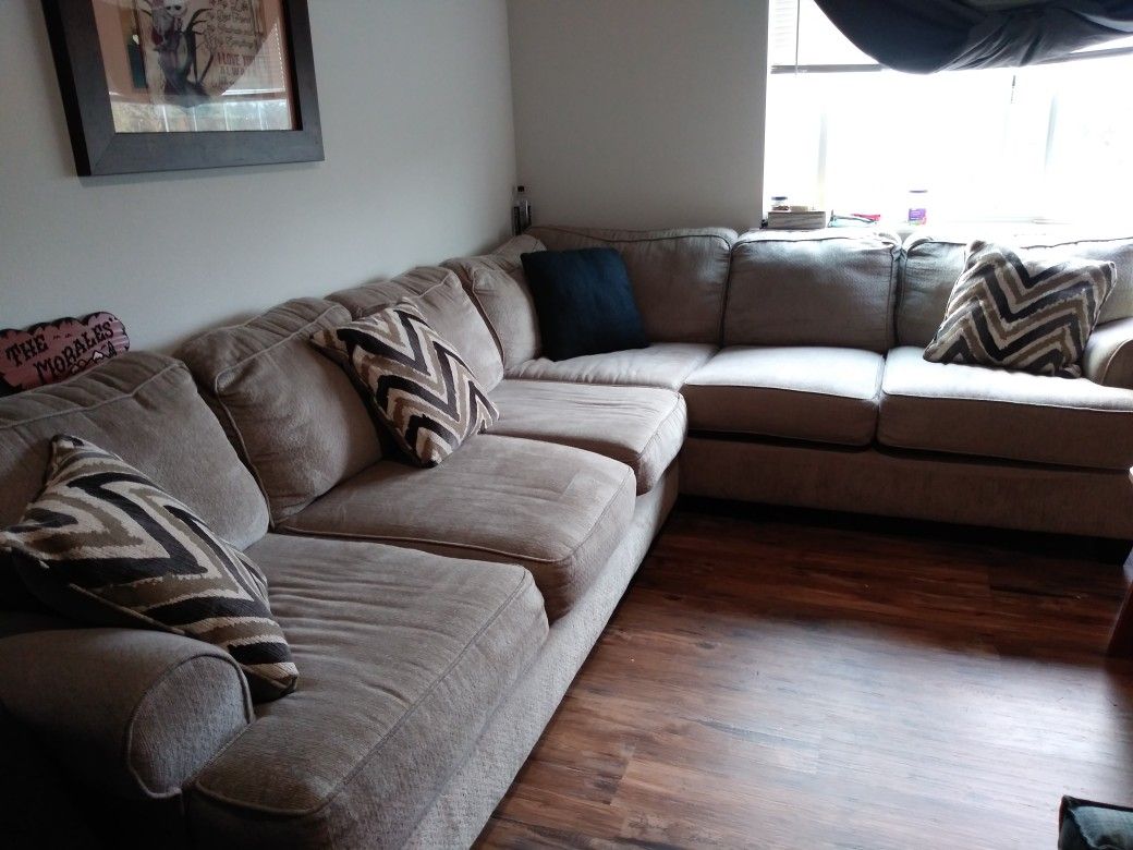 Tan Couch- Sectional