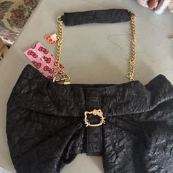 Hello Kitty Lace Bow Purse With Charms