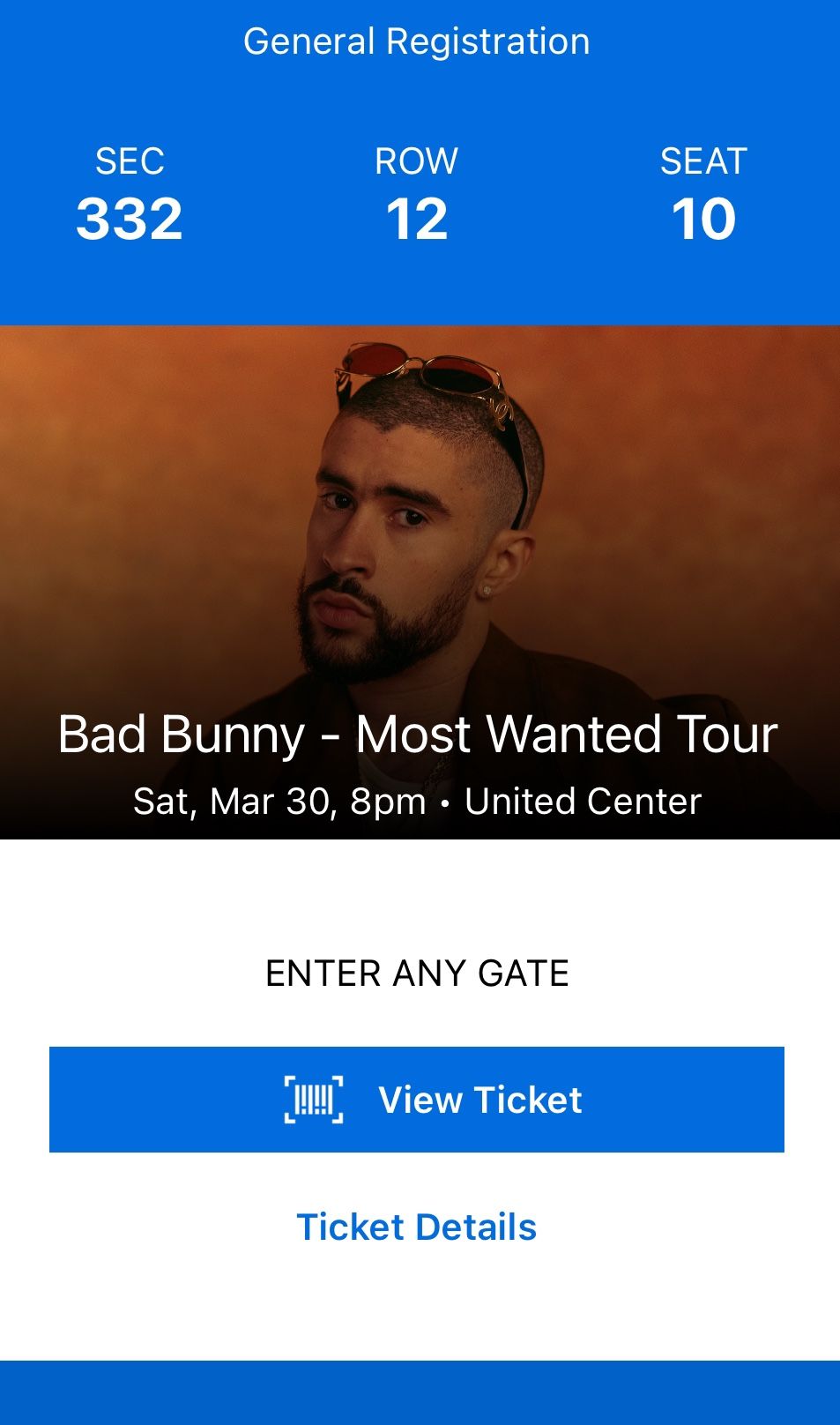 Bad Bunny 3/30 Tickets